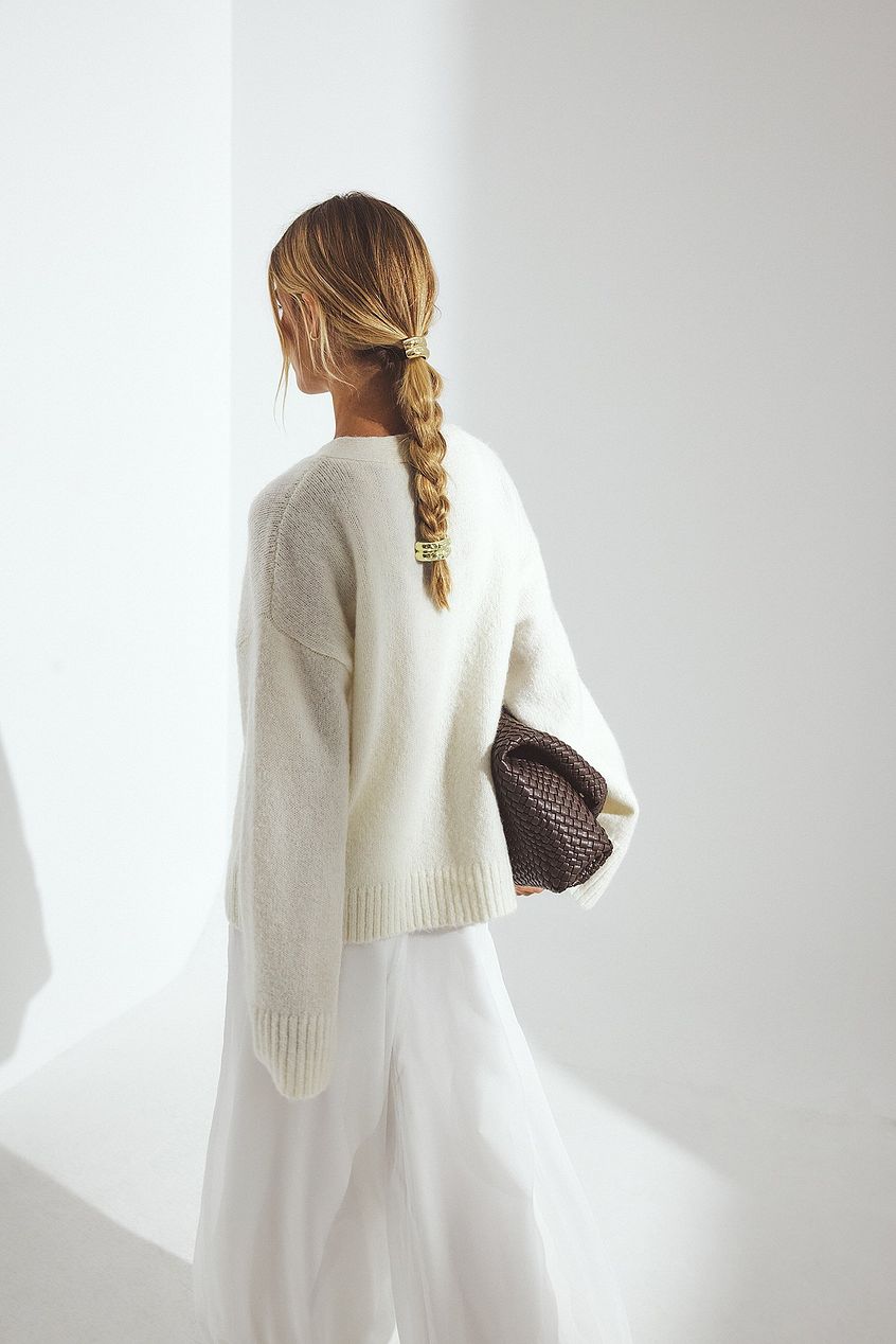 Knitted Wool Blend Cardigan