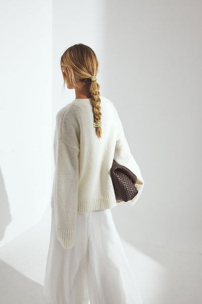 Knitted Wool Blend Cardigan