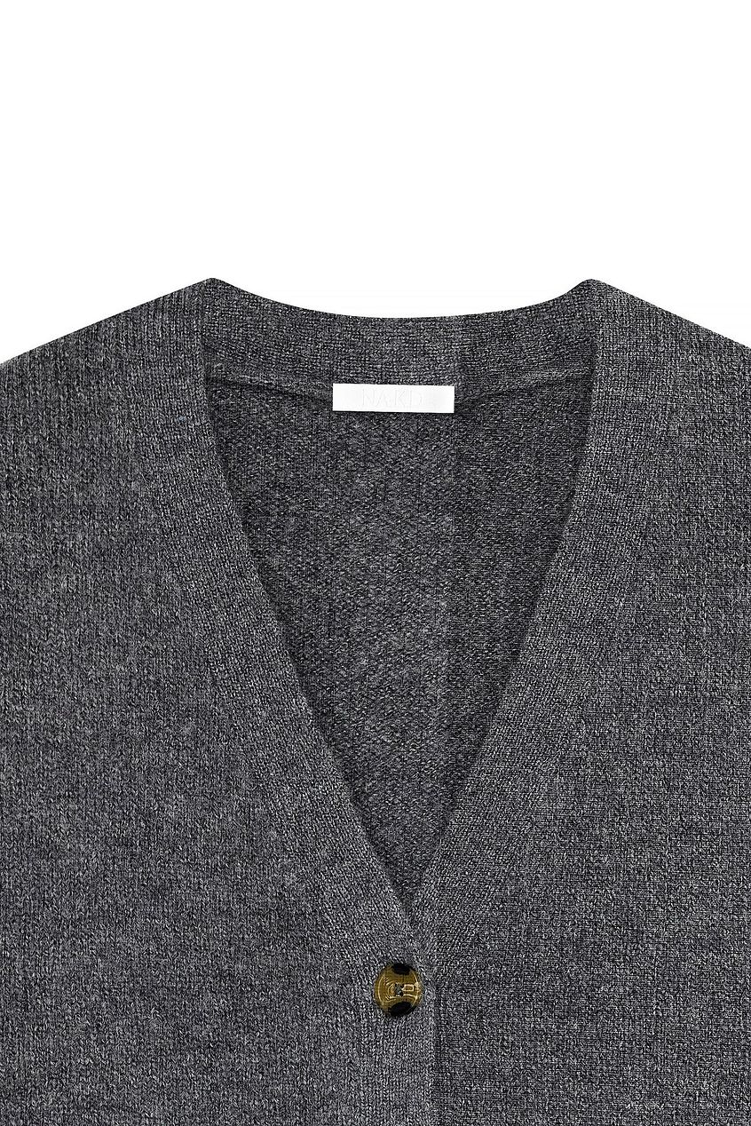 Knitted Wool Blend Cardigan