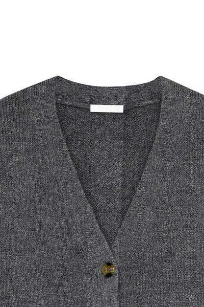 Knitted Wool Blend Cardigan