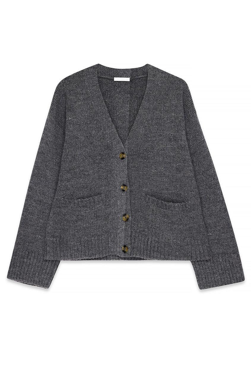 Knitted Wool Blend Cardigan