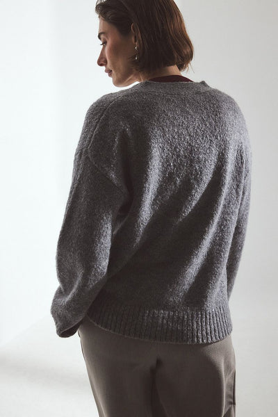 Knitted Wool Blend Cardigan