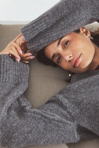 Knitted Wool Blend Cardigan