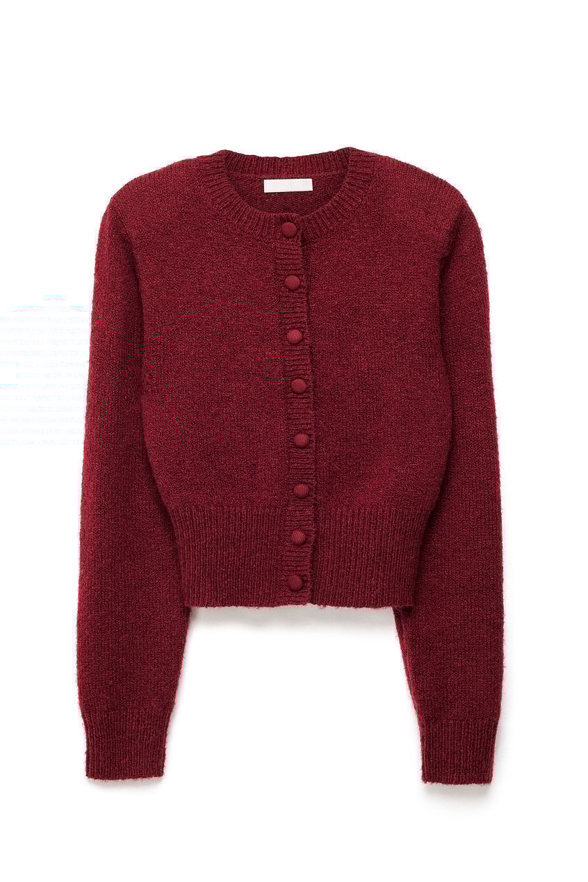 Knitted Wool Blend Cardigan