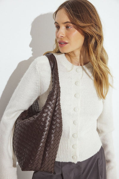 Knitted Wool Blend Cardigan