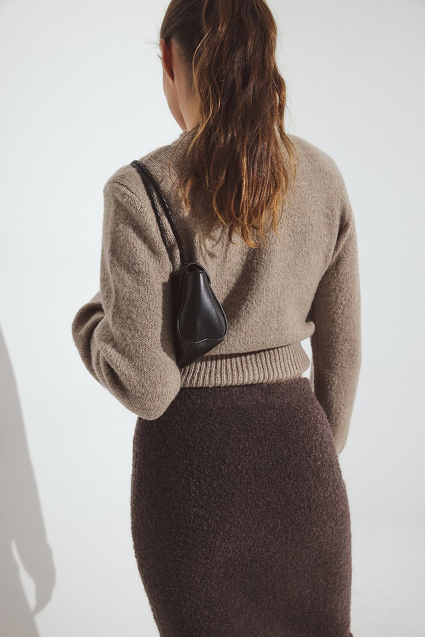 Knitted Wool Blend Cardigan