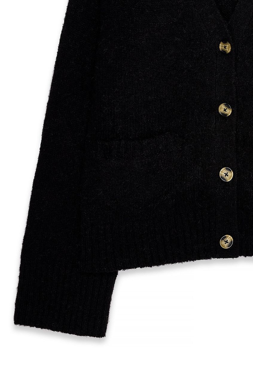 Knitted Wool Blend Cardigan