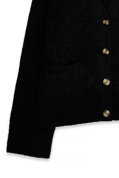 Knitted Wool Blend Cardigan