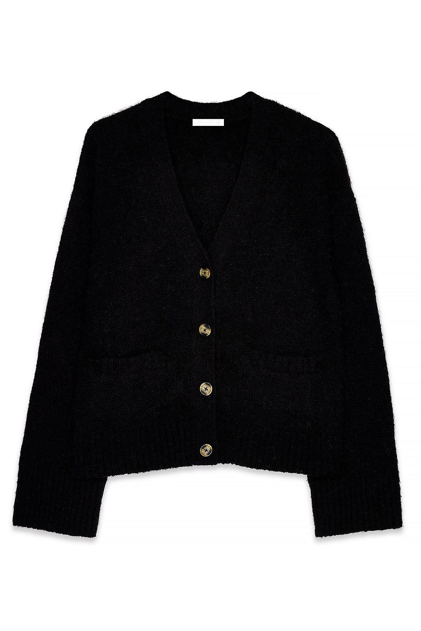 Knitted Wool Blend Cardigan