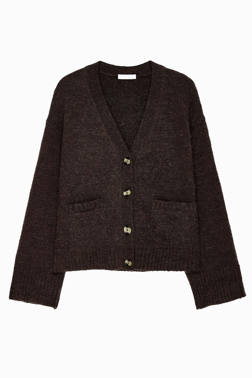 Knitted Wool Blend Cardigan
