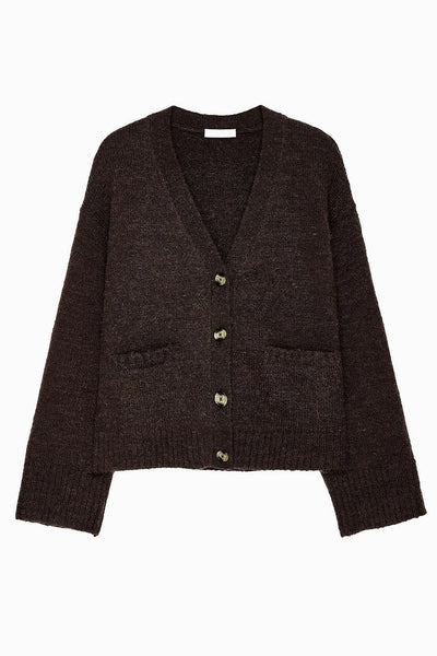 Knitted Wool Blend Cardigan