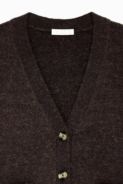 Knitted Wool Blend Cardigan