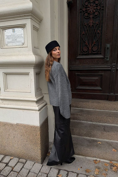 Knitted Wool Blend Cardigan