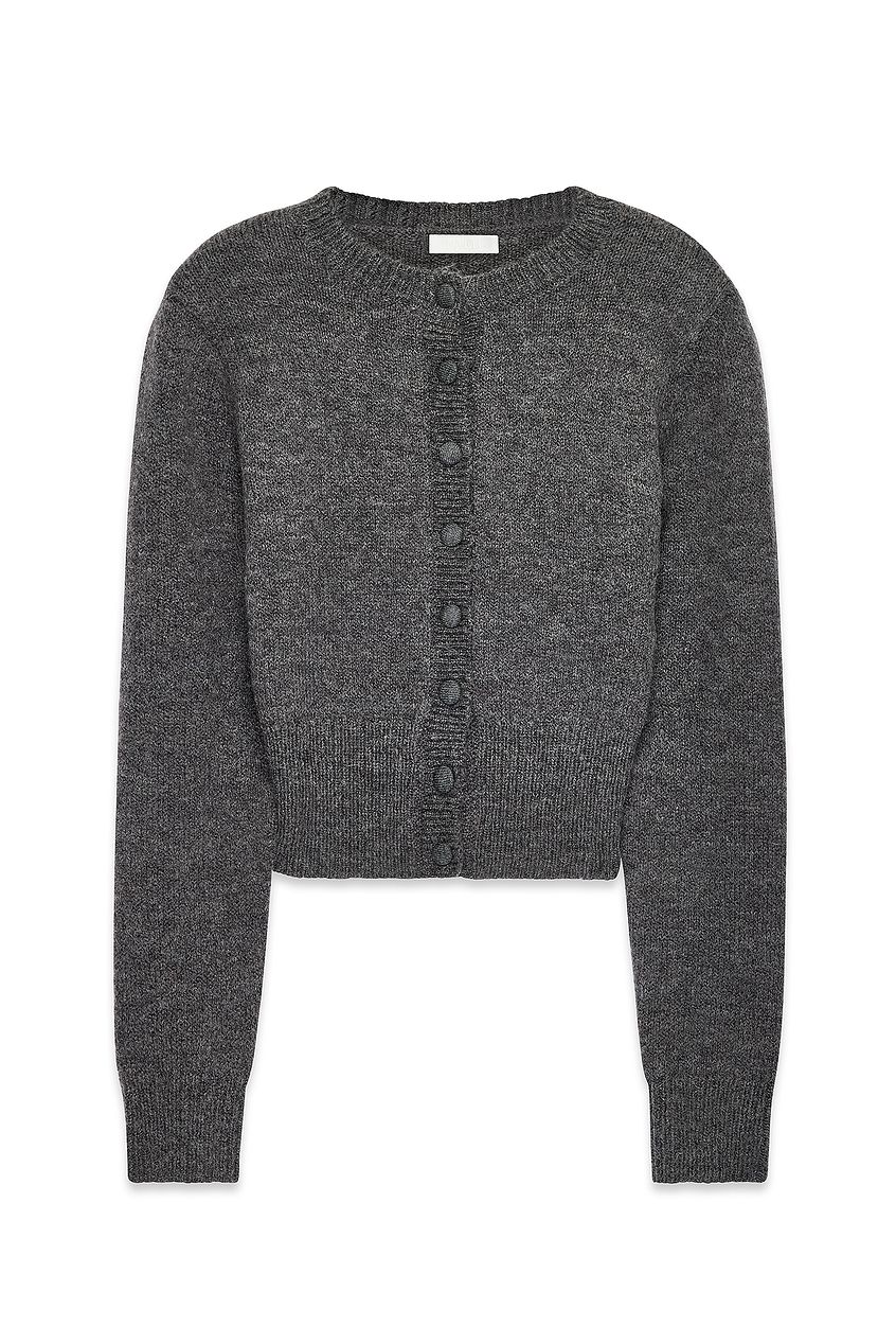 Knitted Wool Blend Cardigan