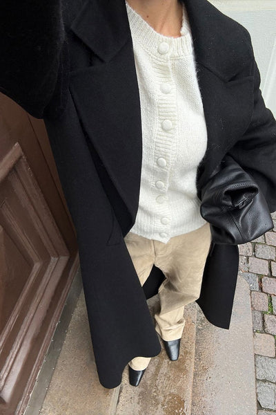 Knitted Wool Blend Cardigan