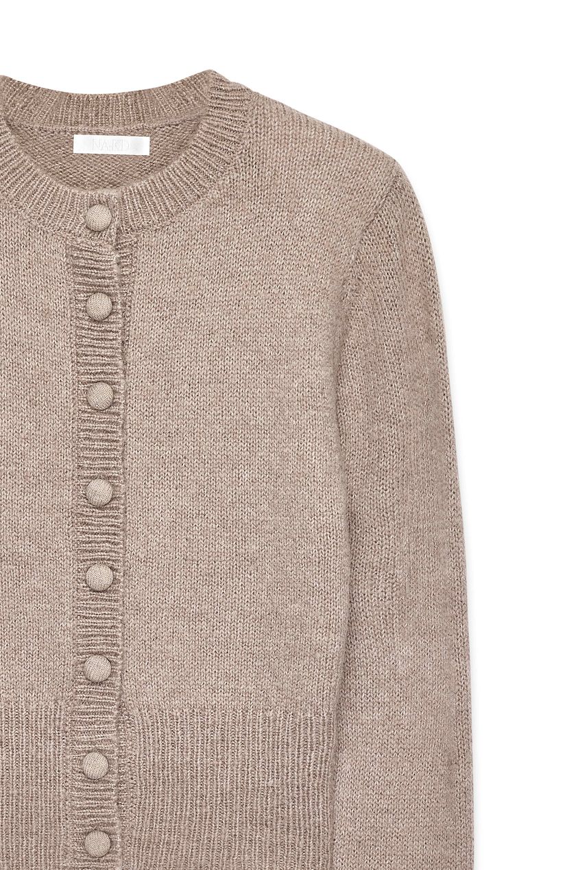 Knitted Wool Blend Cardigan