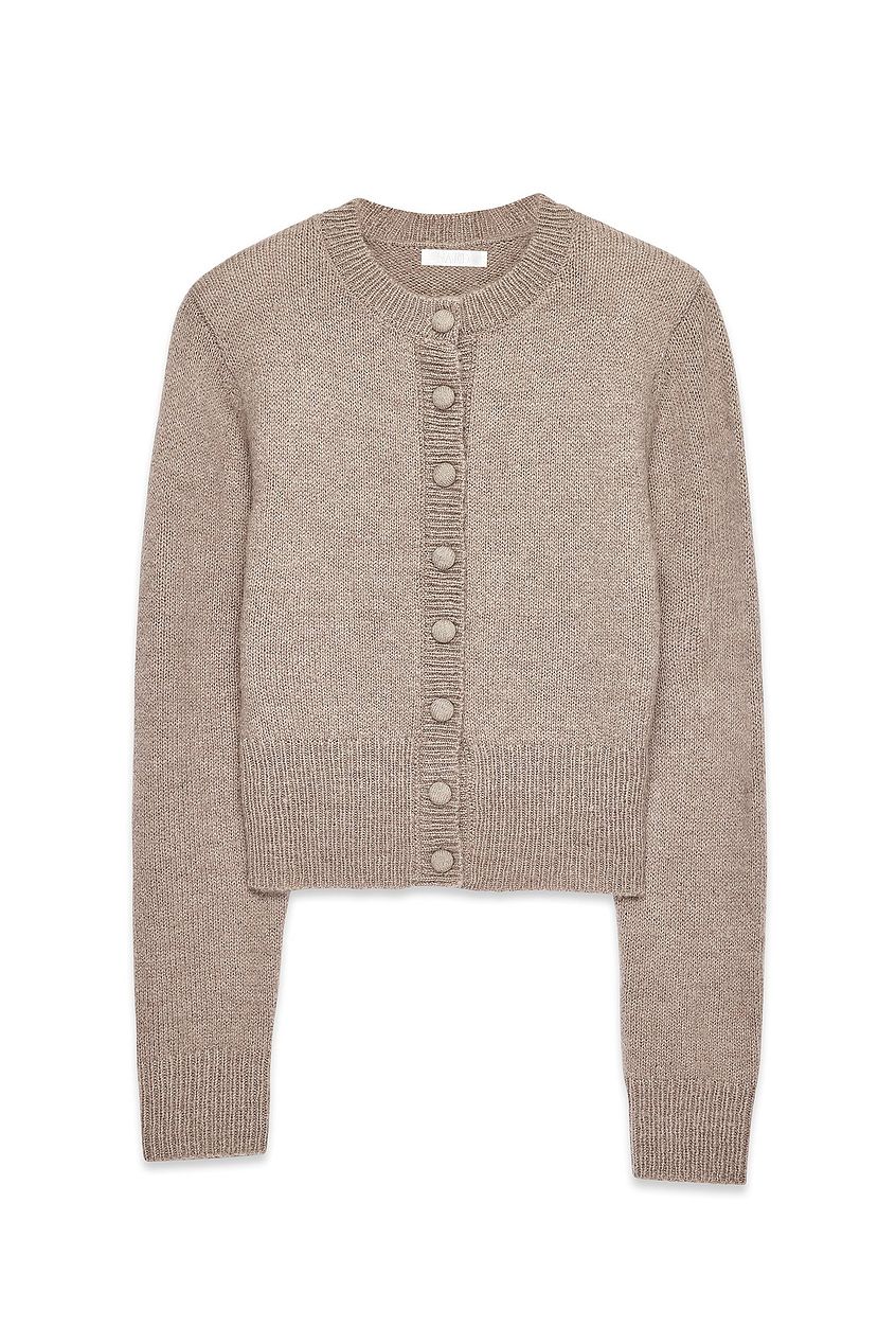 Knitted Wool Blend Cardigan