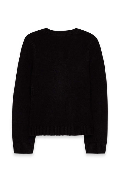 Knitted Wool Blend Fitted Cardigan