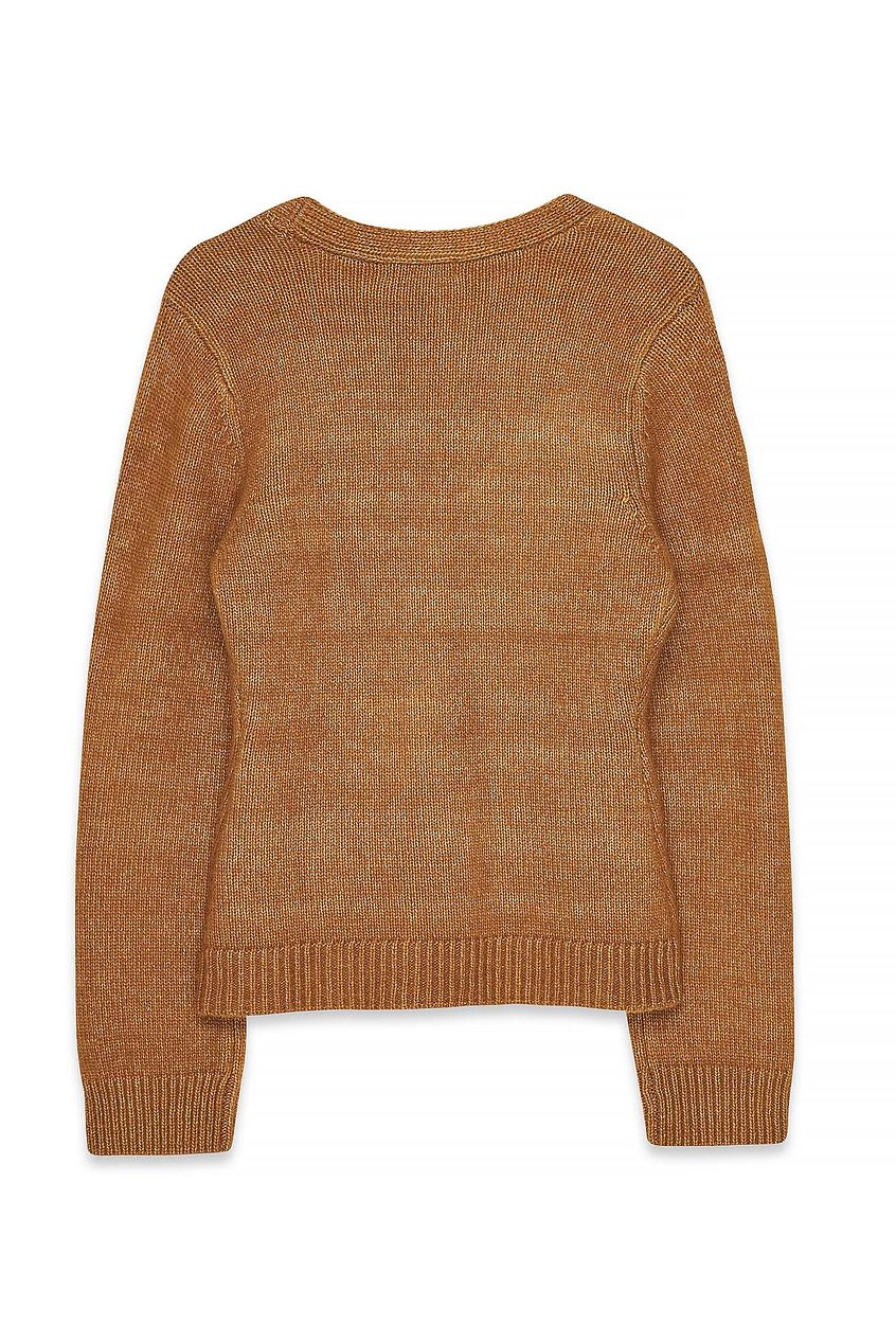 Knitted Wool Blend Fitted Cardigan