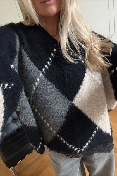 V-Neck Knit Sweater