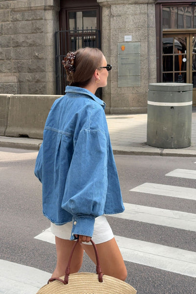 Wide Sleeve Denim Shirt