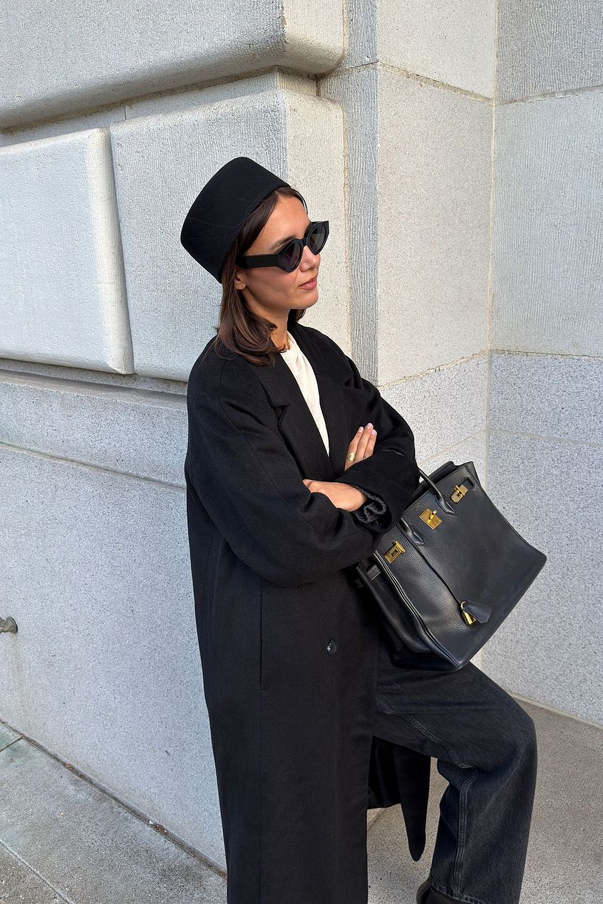 Wool Blend Oversized Coat