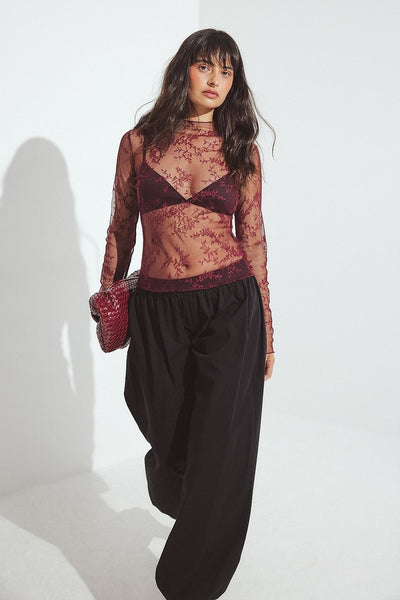 Long Sleeve Lace Top