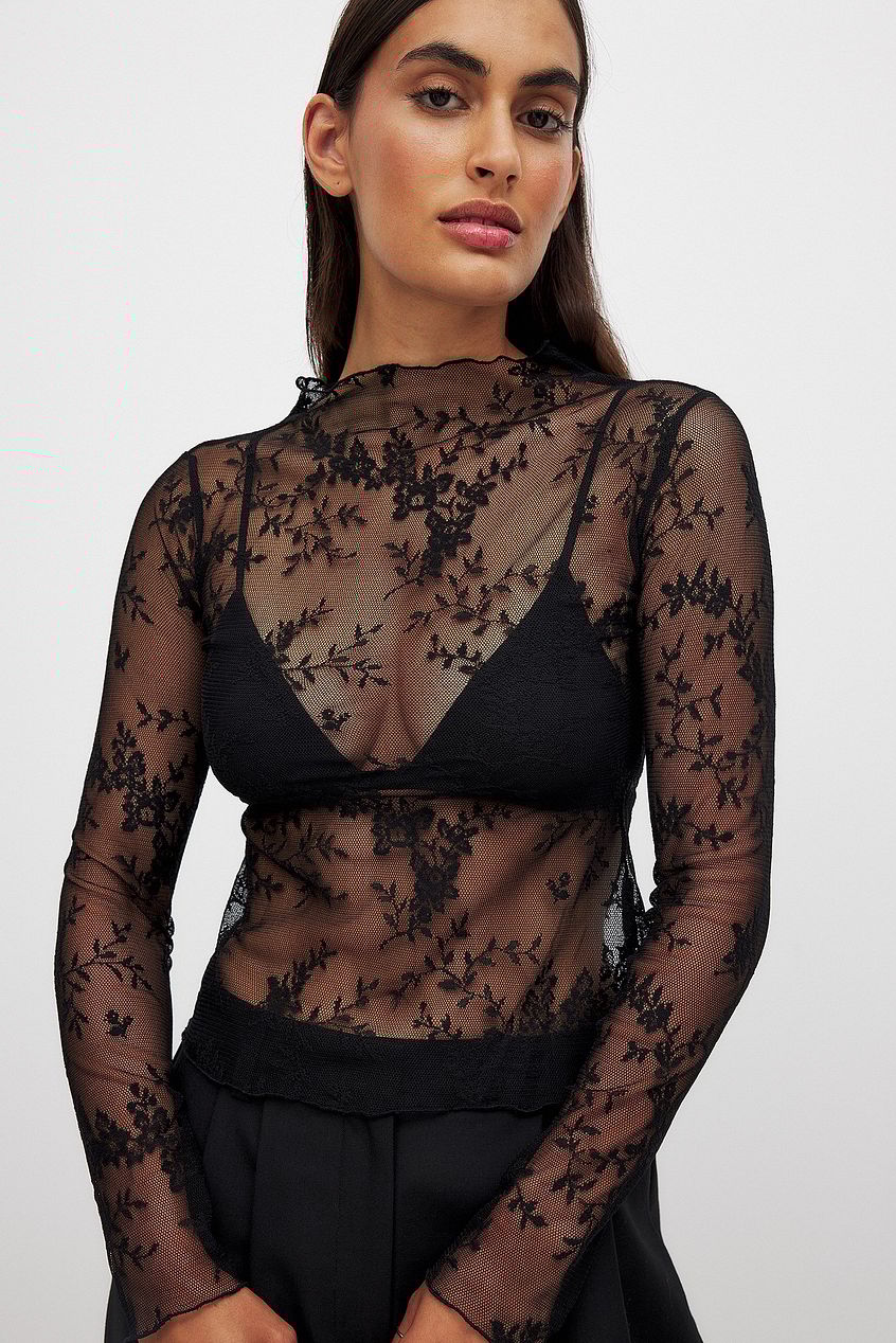 Long Sleeve Lace Top