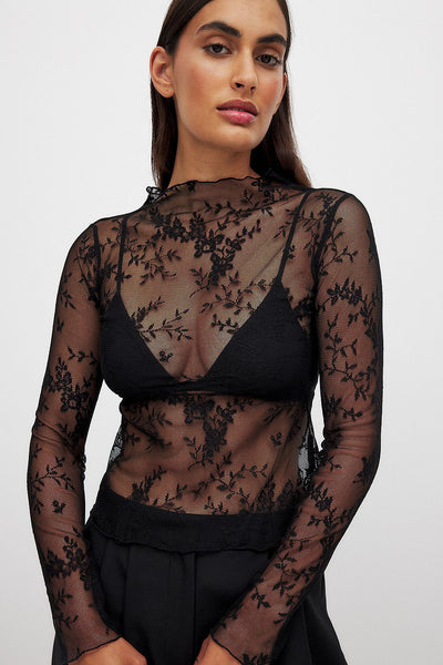 Long Sleeve Lace Top