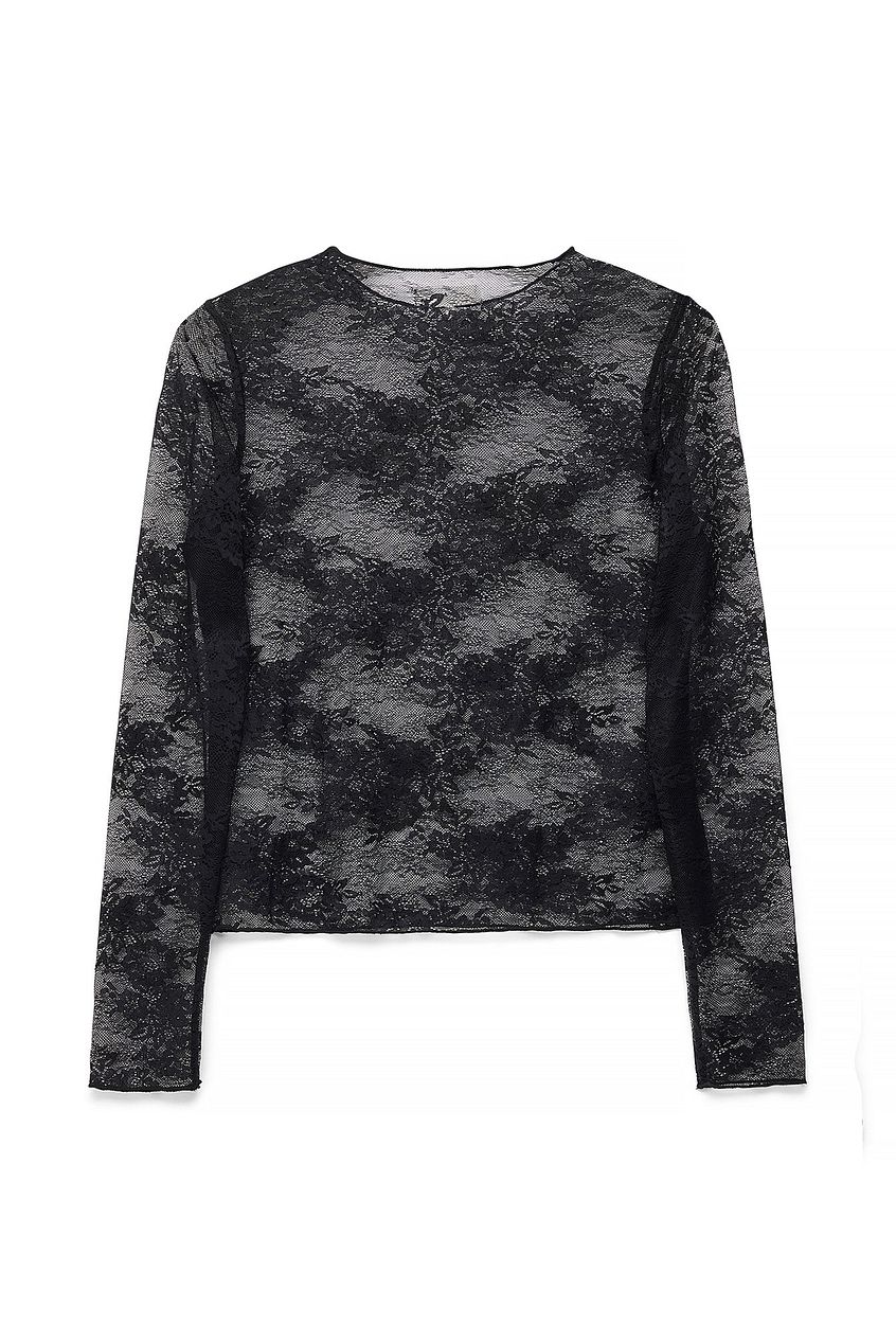 Floral Long Sleeve Lace Top