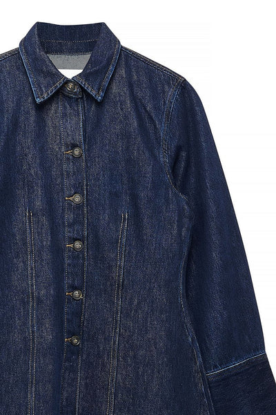 Marked Waist Denim Shirt