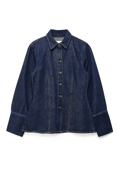Marked Waist Denim Shirt