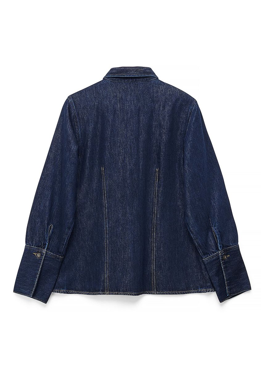 Marked Waist Denim Shirt