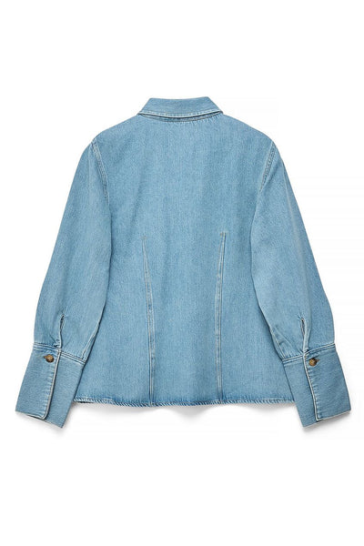 Marked Waist Denim Shirt
