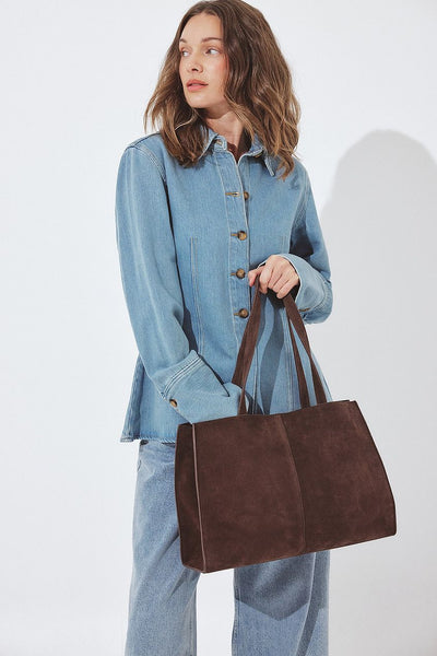 Marked Waist Denim Shirt