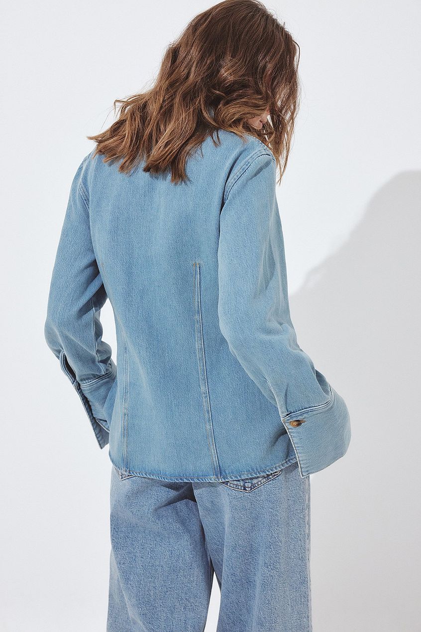 Marked Waist Denim Shirt