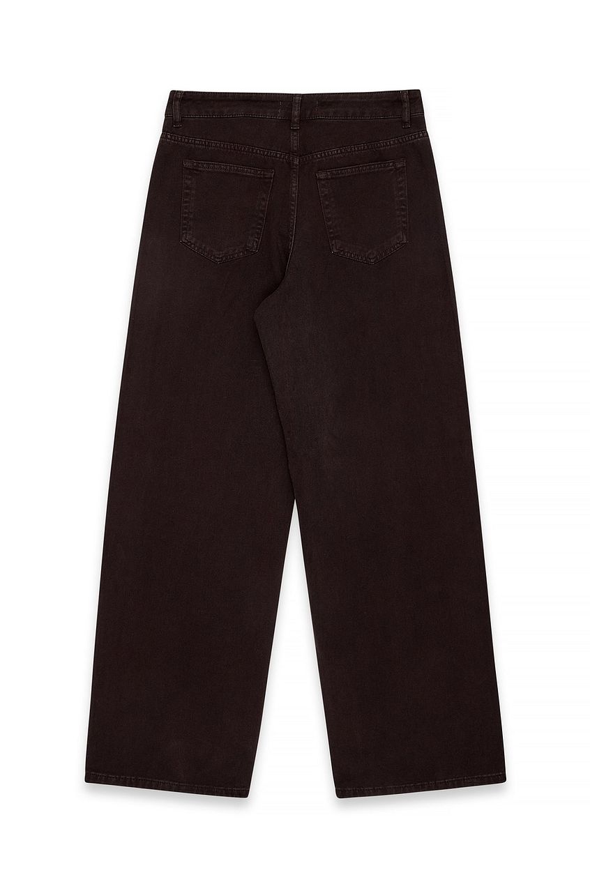 Mid Waist Loose Straight Denim