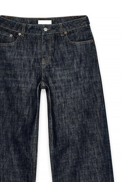Mid Waist Loose Straight Denim