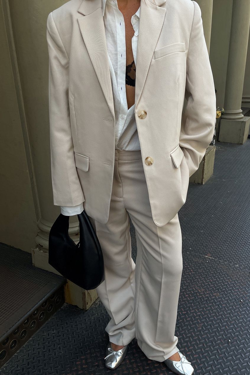 Oversized Twill Blazer