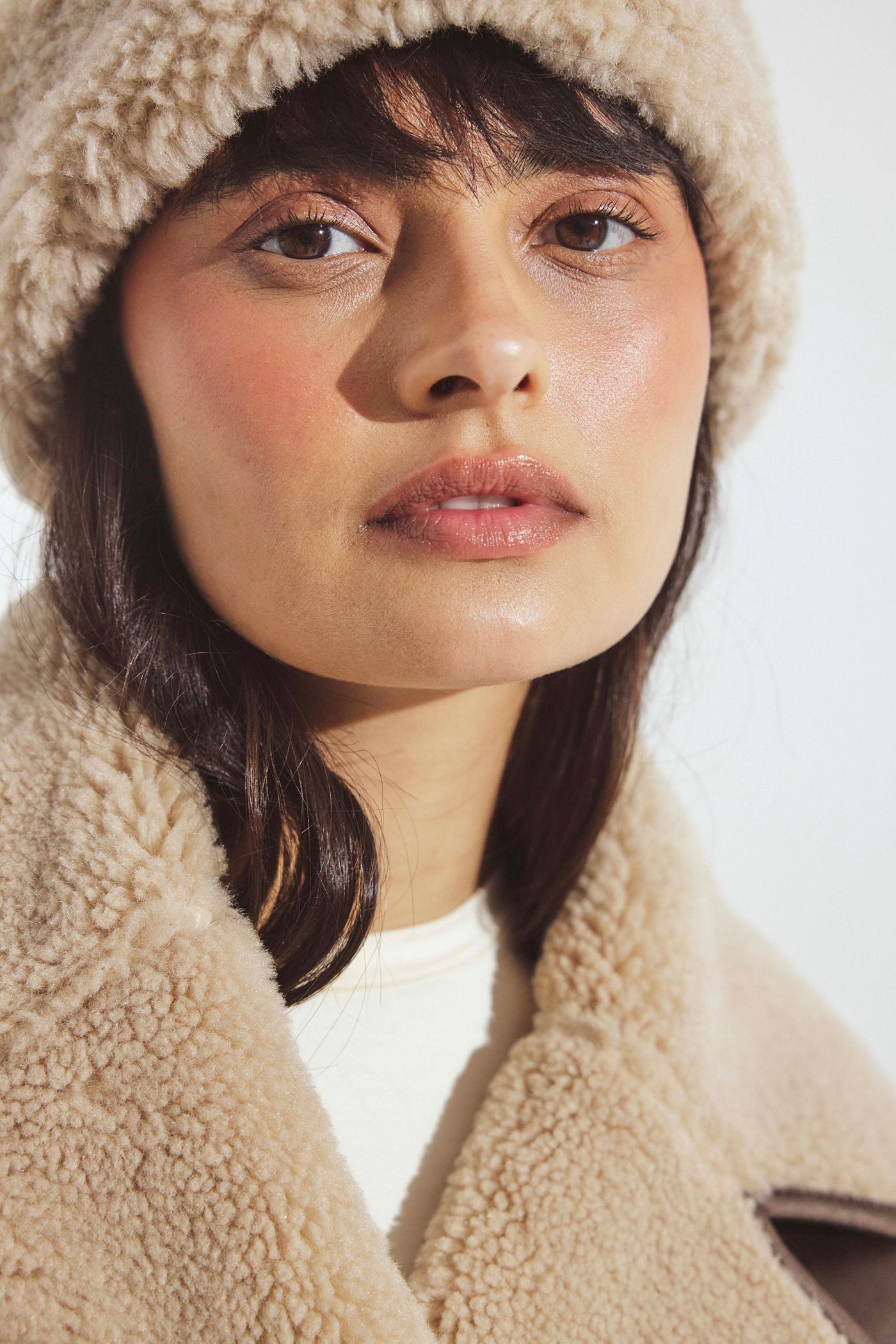 Oversized Belted Shearling Jacket