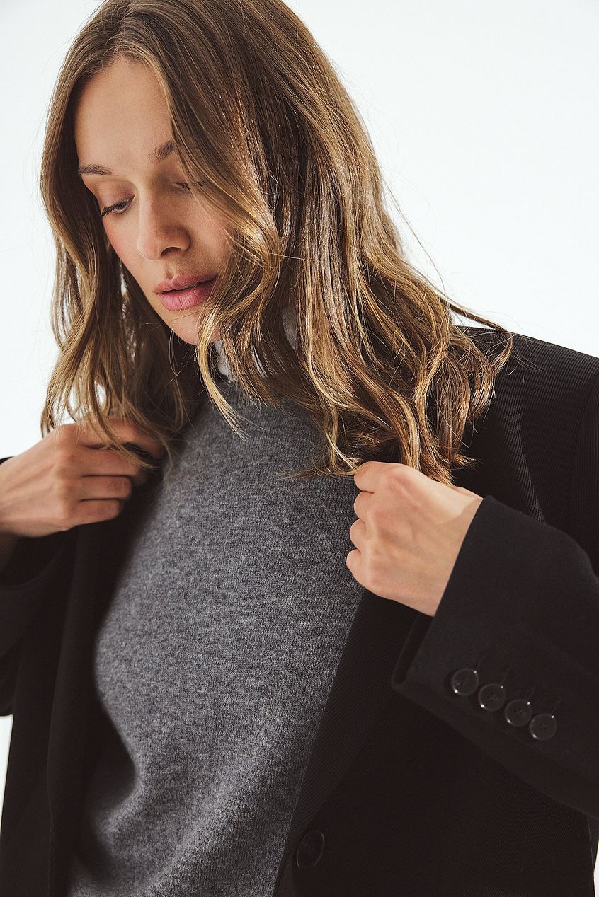 Oversized Twill Blazer