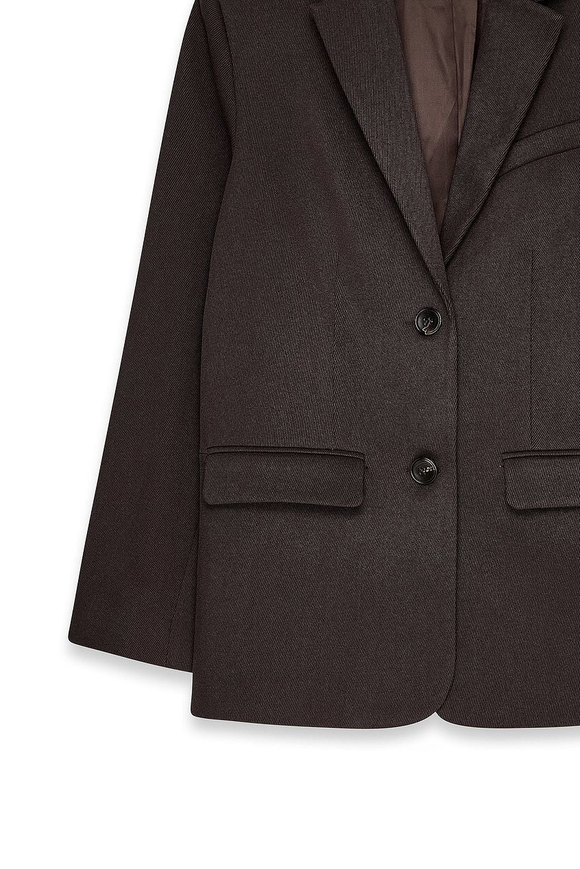 Oversized Twill Blazer