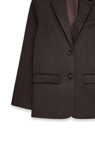 Oversized Twill Blazer