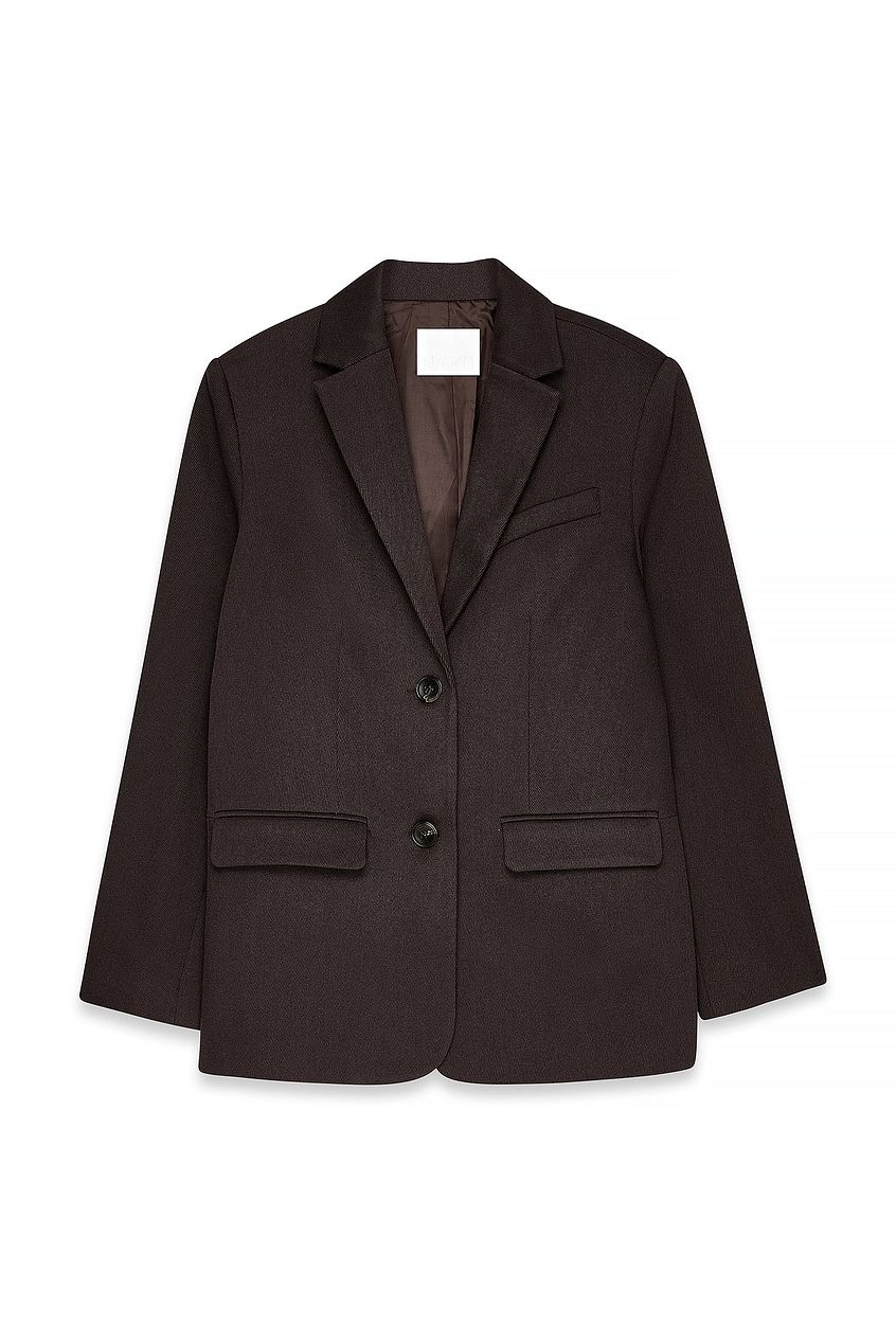 Oversized Twill Blazer