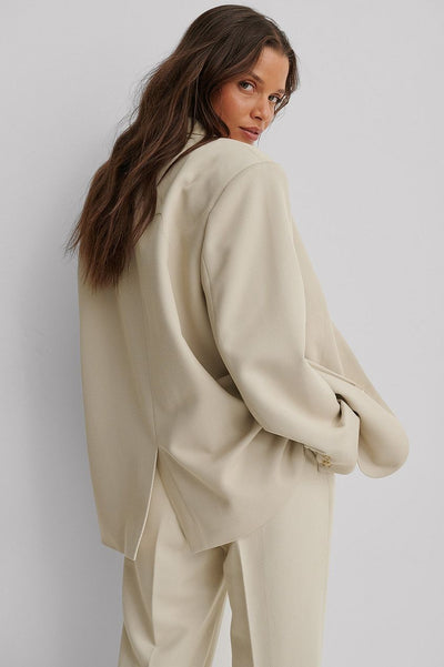 Oversized Twill Blazer