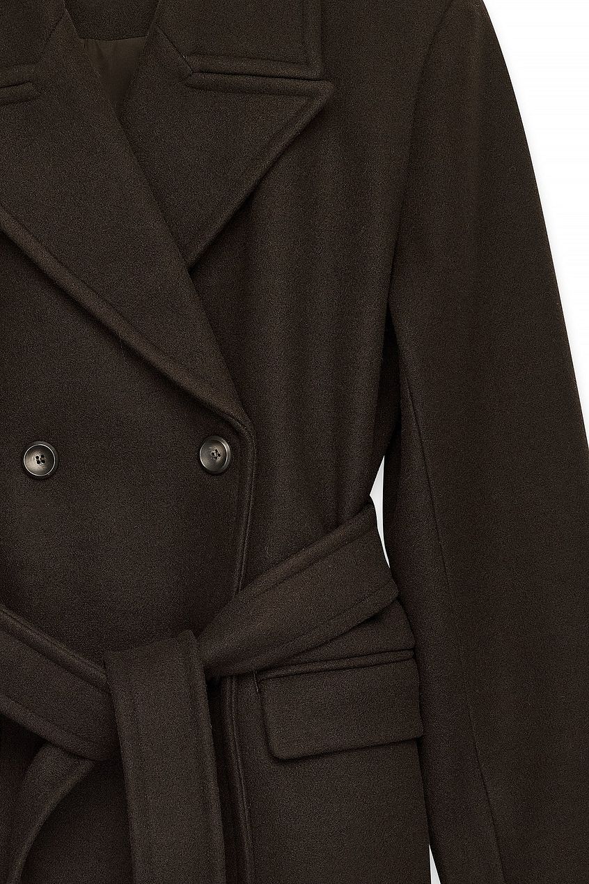 Oversized Wool Blend Short Coat