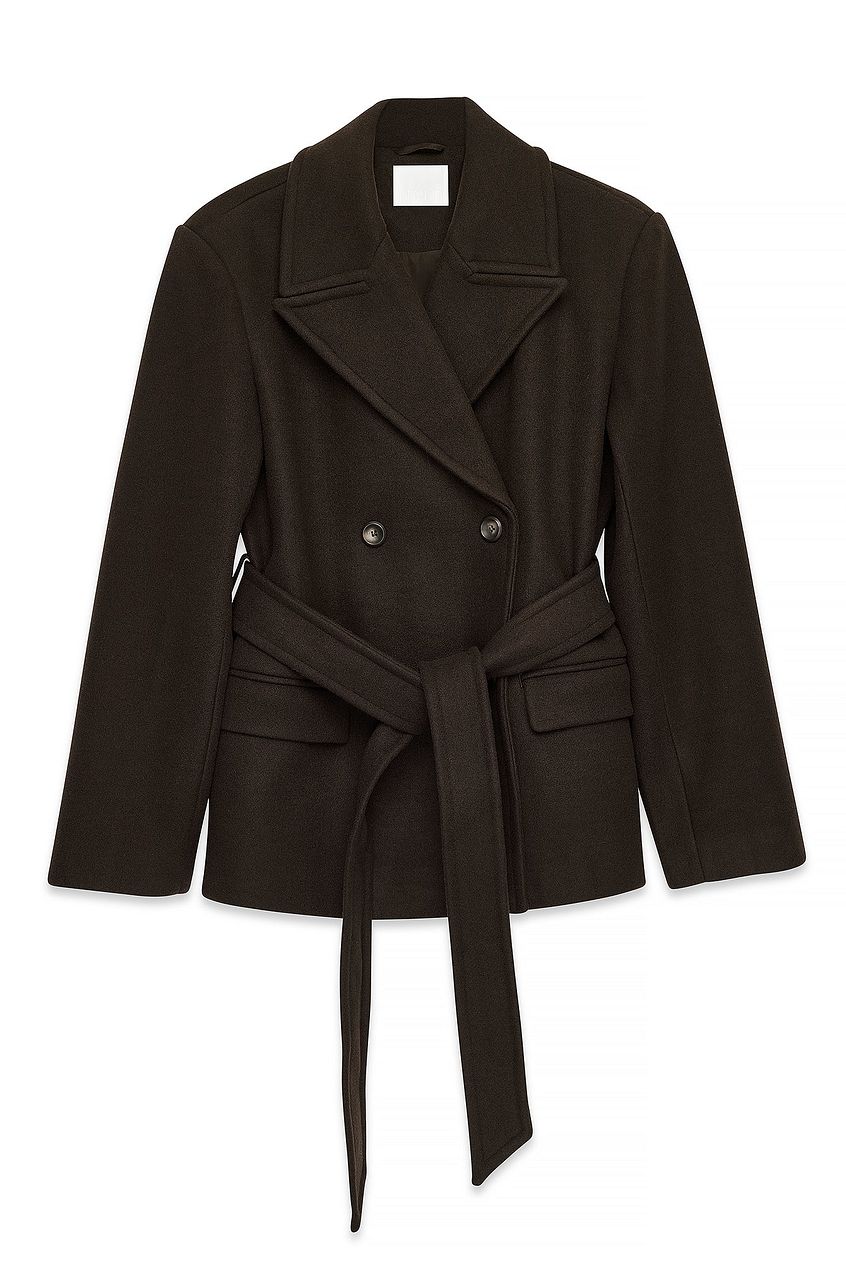 Oversized Wool Blend Short Coat