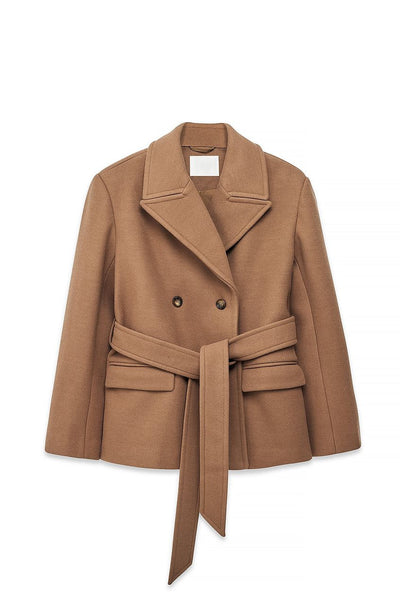 Oversized Wool Blend Short Coat