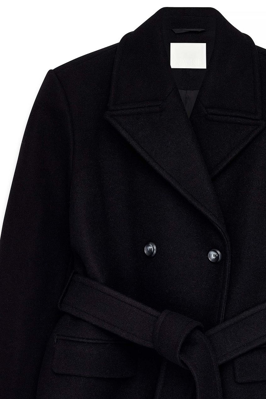 Oversized Wool Blend Short Coat