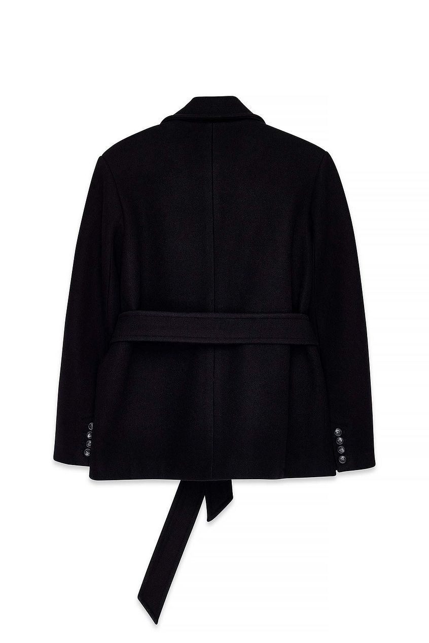 Oversized Wool Blend Short Coat